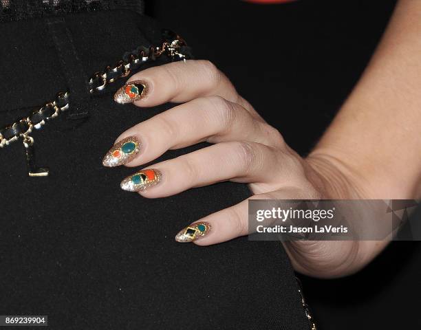 Bonnie McKee, nail detail, attends Spotify's inaugural Secret Genius Awards at Vibiana Cathedral on November 1, 2017 in Los Angeles, California.