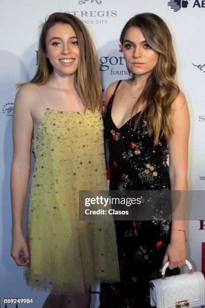 Regina Castro and Sofia Castor pose during the red carpet of The Golobal Gift Gala at St Regis Hotel on November 01, 2017 in Mexico City, Mexico.