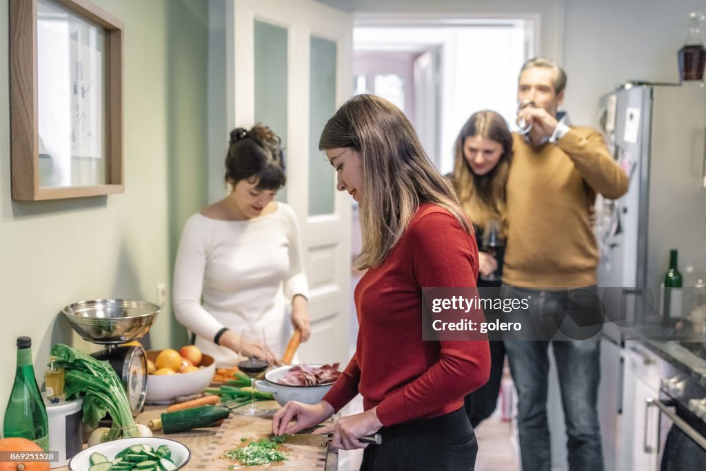 People Cooking In Kitchen People Cooking Together