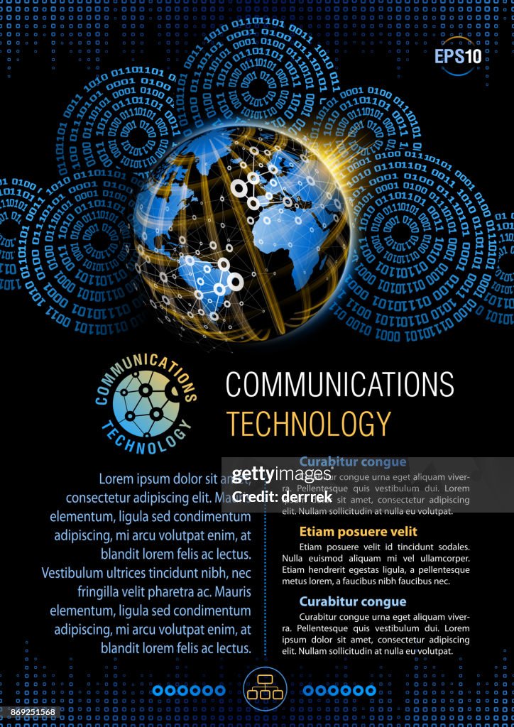 Flyer Design Example Global Communications High-Res Vector Graphic ...