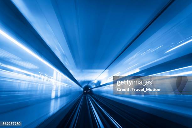 tunnel speed motion light trails - paris metro stock pictures, royalty-free photos & images