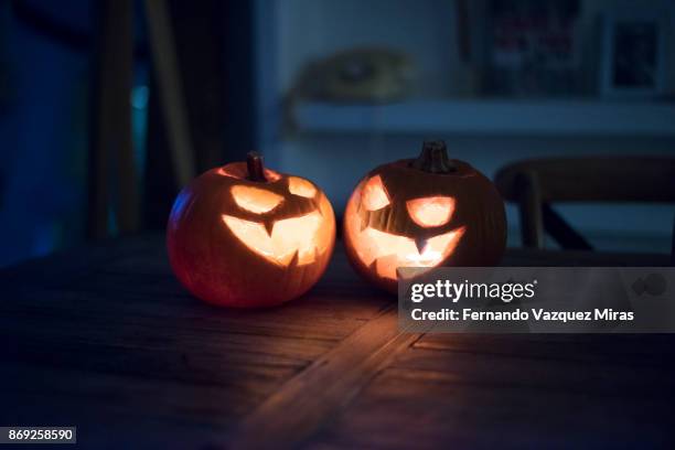 halloween pumpkins - get out film 2017 stock pictures, royalty-free photos & images