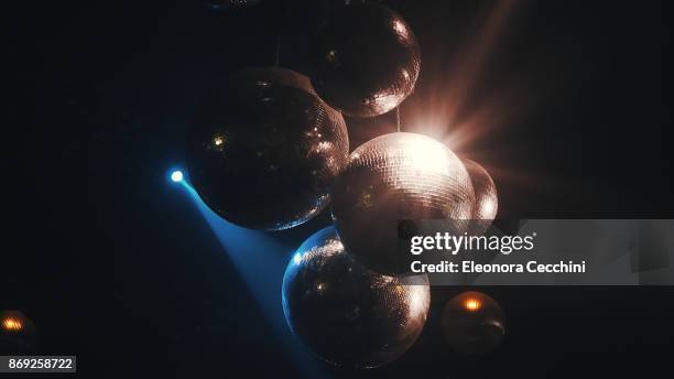 disco balls - disco music stock pictures, royalty-free photos & images