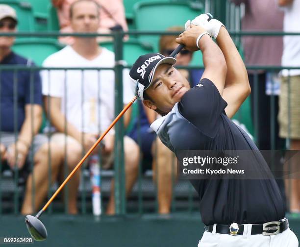 Japanese golfer Hideki Matsuyama has a practice round in Charlotte, North Carolina, for the PGA Championship in August 2017. Matsuyama is scheduled...