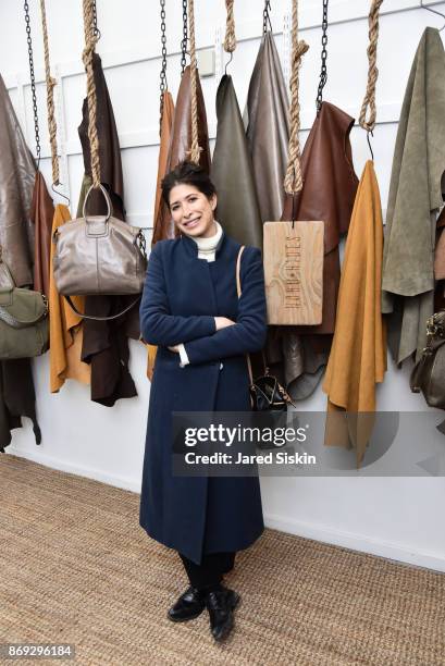 Pamela Love attends Hobo Leather Lounge Hosted by Artists & Fleas VIP Event at Artists & Fleas on November 1, 2017 in New York City.