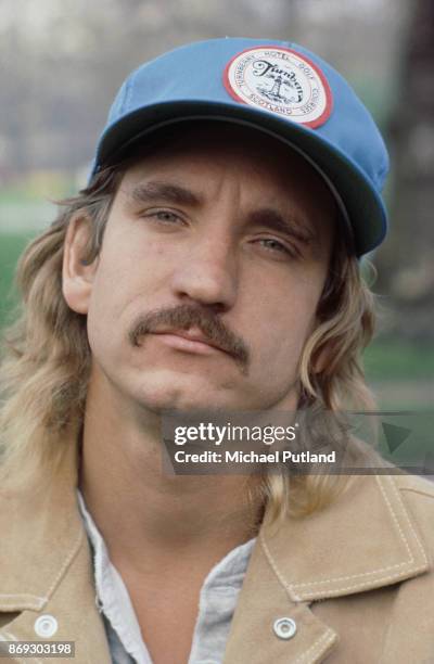 American singer-songwriter and guitarist Joe Walsh of rock band Eagles, circa 1975.