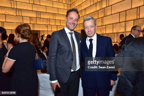Frederic Pignault and Frederic Malle attend the Circle of Champions 2017 at New York Park Hyatt on November 1, 2017 in New York City.