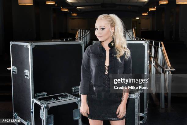 Country singer RaeLynn poses for a portrait at the Club Bar and Grill at Madison Square Garden on October 18, 2017 in New York City.