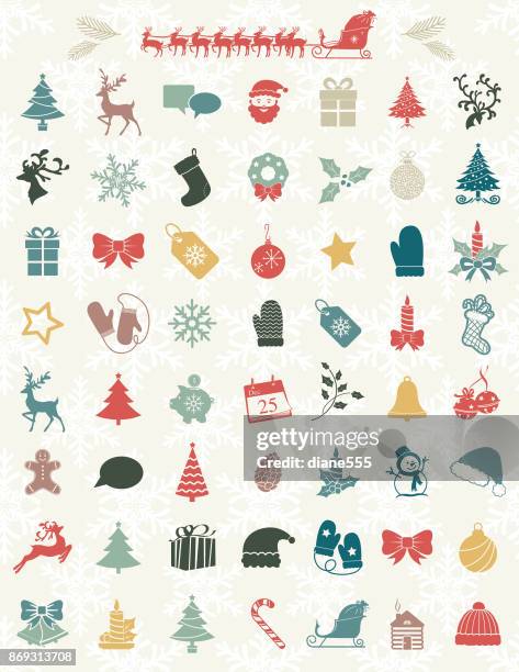 illustrations, cliparts, dessins animés et icônes de icônes de noël mignon sur un flocon de neige backgorund - bougie de noël