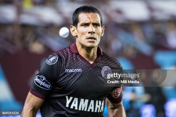 Lanus José Sand during the Copa Libertadores semi finals 2nd leg match between Lanus and River Plate at Estadio Ciudad de Lanús "u2013 Néstor Díaz...