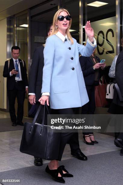 Ivanka Trump, daughter and advisor of the U.S. President Donald Trump, is seen on arrival at Narita International Airport on November 2, 2017 in...