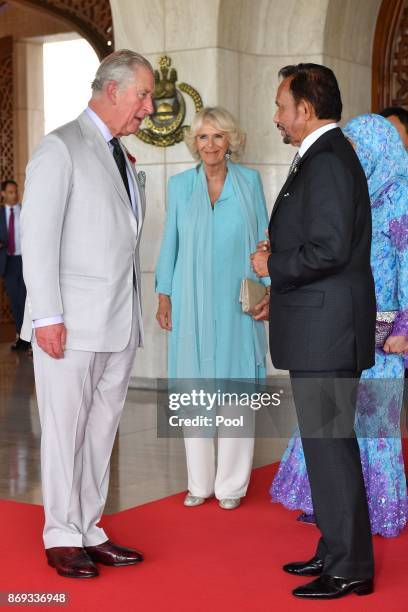 Prince Charles, Prince of Wales, Camilla, Duchess of Cornwall and his Majesty Hassanal Bolkiah, The Sultan of Brunei and Her Majesty Raja Isteri...