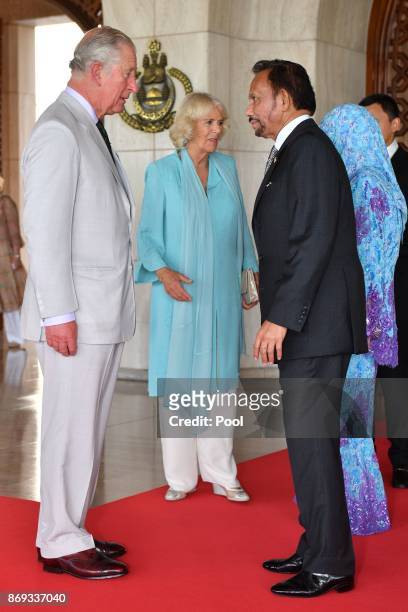 Prince Charles, Prince of Wales, Camilla, Duchess of Cornwall and his Majesty Hassanal Bolkiah, The Sultan of Brunei and Her Majesty Raja Isteri...