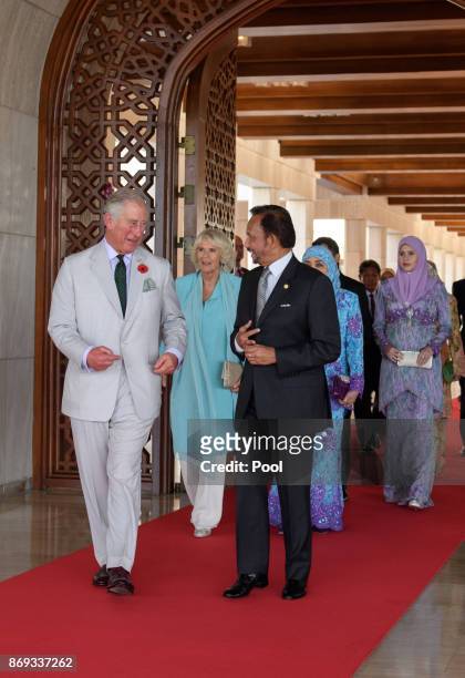 Prince Charles, Prince of Wales, Camilla, Duchess of Cornwall and his Majesty Hassanal Bolkiah, The Sultan of Brunei and Her Majesty Raja Isteri...