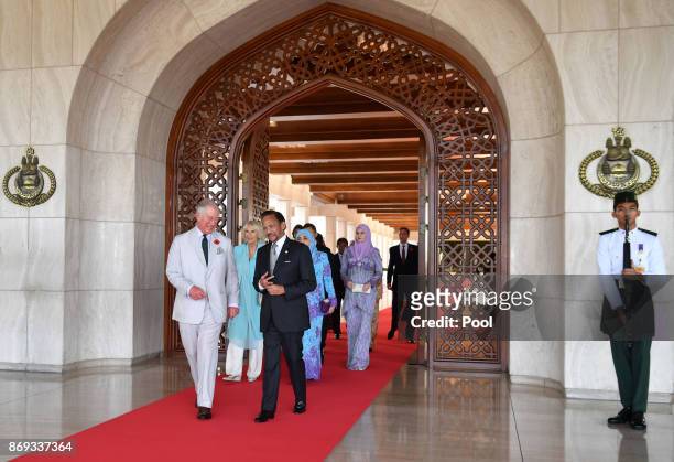 Prince Charles, Prince of Wales, Camilla, Duchess of Cornwall, his Majesty Hassanal Bolkiah, The Sultan of Brunei and Her Majesty Raja Isteri attend...
