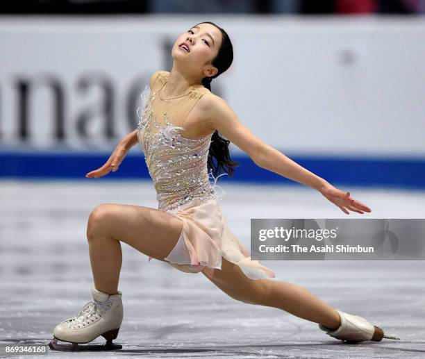 Marin Honda of Japan competes in the Ladies' Singles Short Program during day one of the ISU Grand Prix of Figure Skating at Brandt Centre on October...