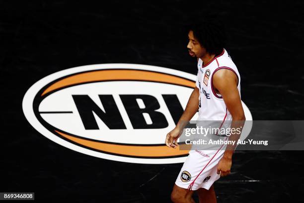 Josh Childress of the 36ers looks on during the round five NBL match between the New Zealand Breakers and the Adelaide 36ers at North Shore Events...