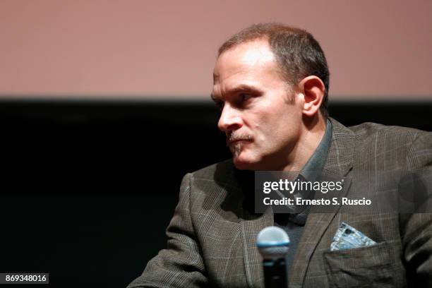 Carlo Gabriel Nero attends a press conference during the 12th Rome Film Fest at Auditorium Parco Della Musica on November 2, 2017 in Rome, Italy.