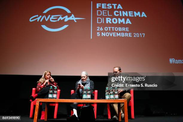 Vanessa Redgrave and Carlo Gabriel Nero attend a press conference during the 12th Rome Film Fest at Auditorium Parco Della Musica on November 2, 2017...