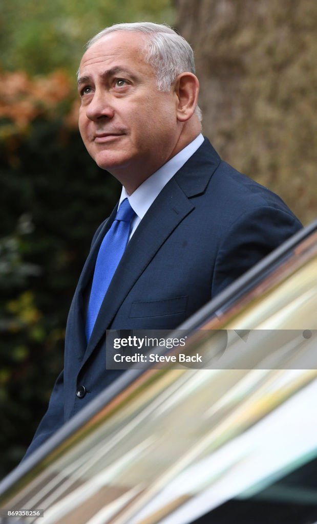 Theresa May Meets With Prime Minister Of Israel Benjamin Netanyahu