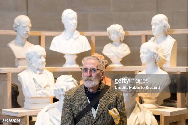 Scottish artist John Byrne attends the press launch of the exhibition 'Ages of Wonder: Scotland's Art 1540 to Now' at the Royal Scottish Academy...