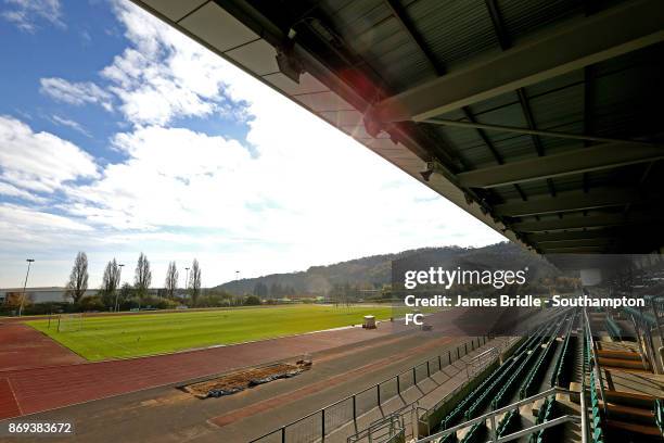 General view ahead of the PL2 match between Southampton FC U23's and Cardiff City on November 2, 2017 in Cardiff, Wales.