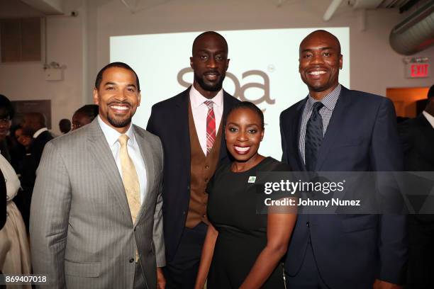 William Jawando, Pops Mensah-bonsu, African Health Now Founder Nana Eyeson-Akiwowo, and Awvee Storey attend the 2017 Africa Health Now Gift Of Life...