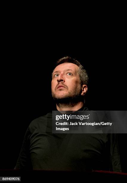 English composer and conductor Thomas Ades leads the final dress rehearsal prior to the United States premeiere of his opera 'The Exterminating...