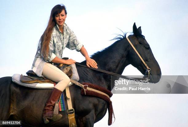Jenny Agutter at her home in Hollywood close to the Hollywood sign.Jennifer Ann "Jenny" Agutter, OBE is an English film and television actress. She...