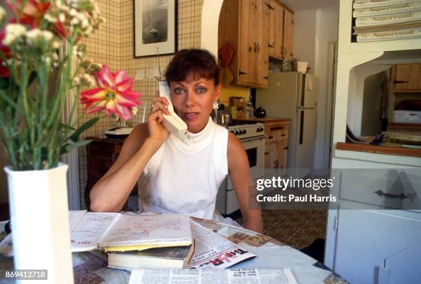 Jenny Agutter at her home in Hollywood close to the Hollywood sign.Jennifer Ann "Jenny" Agutter, OBE is an English film and television actress. She...