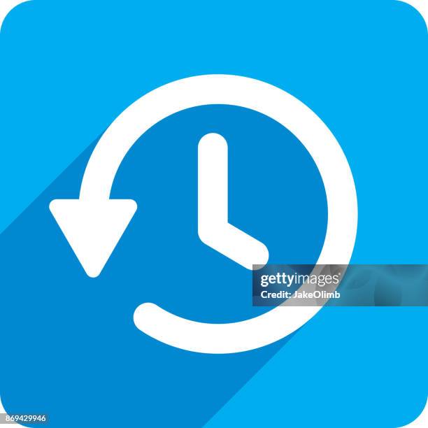 rewind time icon silhouette - fast forward stock illustrations