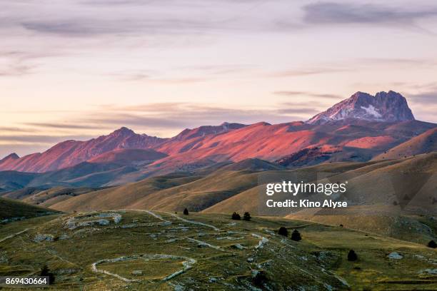 colorful monte prena - abruzzo stock pictures, royalty-free photos & images