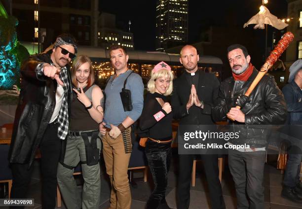 Theo Wargo, Molly Fabbri, Todd Davis, Gina Houseman, Craig Barritt and Jamie McCarthy attend Heidi Klum's 18th annual Halloween Party presented by...