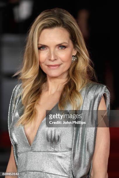 Michelle Pfeiffer attends the 'Murder On The Orient Express' World Premiere at Royal Albert Hall on November 2, 2017 in London, England.