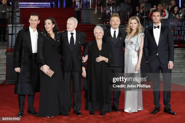 Sergei Polunin, Olivia Colman, Derek Jacobi, Judi Dench, Kenneth Branagh, Michelle Pfeiffer and Tom Bateman attend the 'Murder On The Orient Express'...