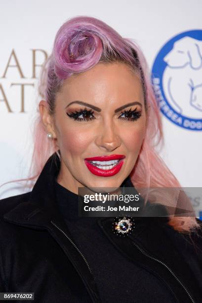 Jodie Marsh attends the Collars and Coats Ball 2017 at Battersea Evolution on November 2, 2017 in London, England.