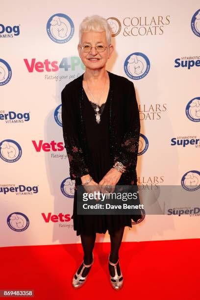 Dame Jacqueline Wilson attends the Battersea Dogs & Cats Home Collars & Coats Gala Ball 2017 at Battersea Evolution on November 2, 2017 in London,...