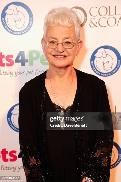 Dame Jacqueline Wilson attends the Battersea Dogs & Cats Home Collars & Coats Gala Ball 2017 at Battersea Evolution on November 2, 2017 in London,...