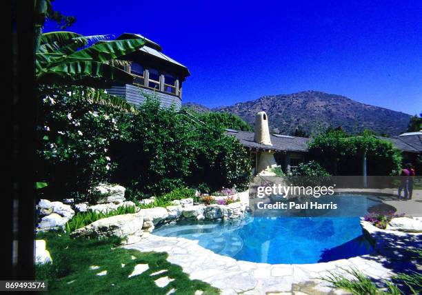 Herb Alpert 47 founder of the Tijuana Brass and A&M records and his Malibu home that he has lived in since 1974 which is on a cliff overlooking the...