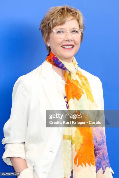 President of 'Venezia 74' jury Annette Bening attends the Jury photocall during the 74th Venice Film Festival at Sala Casino on August 30, 2017 in...