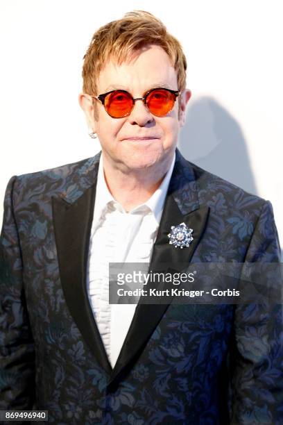 Elton John arrives at his 25th annual Elton John AIDS Foundation's Academy Awards Viewing Party on February 26, 2017 in West Hollywood, California...