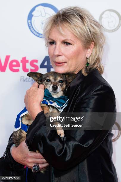 Jennifer Saunders attends the Collars and Coats Ball 2017 at Battersea Evolution on November 2, 2017 in London, England.