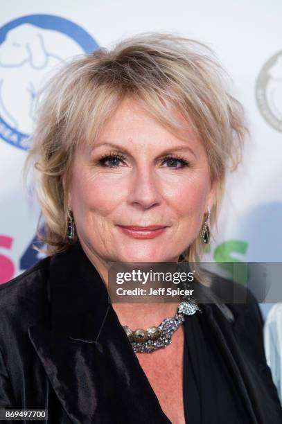 Jennifer Saunders attends the Collars and Coats Ball 2017 at Battersea Evolution on November 2, 2017 in London, England.