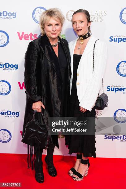 Jennifer Saunders and Freya Edmonson attend the Collars and Coats Ball 2017 at Battersea Evolution on November 2, 2017 in London, England.