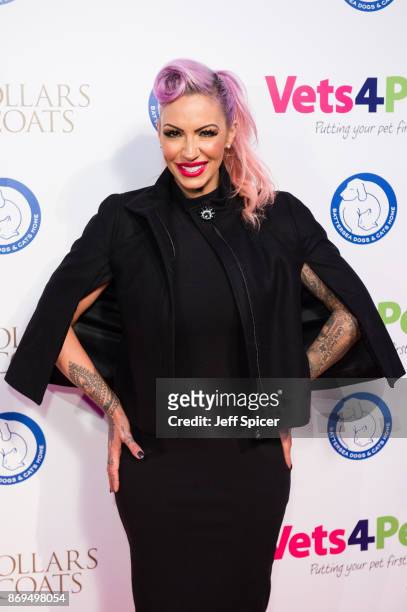 Jodie Marsh attends the Collars and Coats Ball 2017 at Battersea Evolution on November 2, 2017 in London, England.
