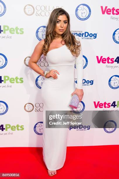 Abigail Clarke attends the Collars and Coats Ball 2017 at Battersea Evolution on November 2, 2017 in London, England.