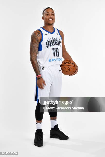Troy Caupain of the Lakeland Magic poses for a portrait during the NBA G-League media day on November 1, 2017 at RP Funding Center in Lakeland,...