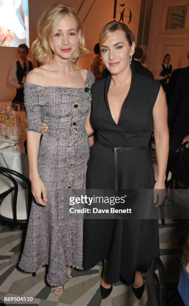 Carey Mulligan and Kate Winslet attend Harper's Bazaar Women of the Year Awards in association with Ralph & Russo, Audemars Piguet and Mercedes-Benz...