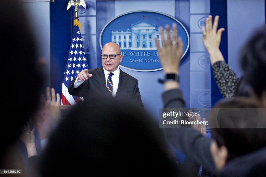 National Security Advisor H.R. McMaster Speaks During The White House Briefing