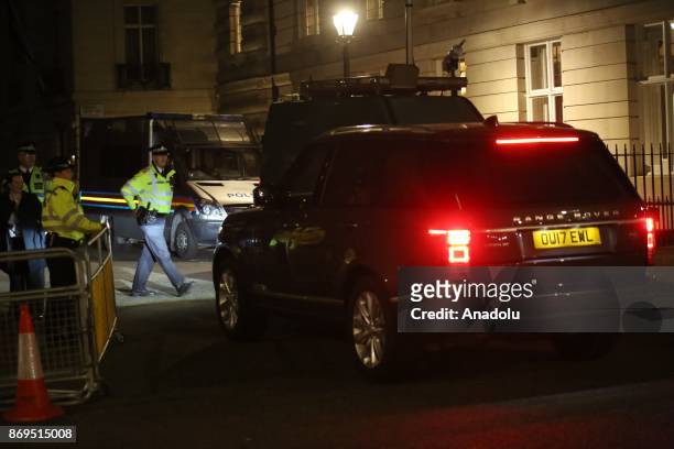 Polices take security measures on the 100th anniversary of the Balfour Declaration in front of the Lancaster House in London, United Kingdom November...